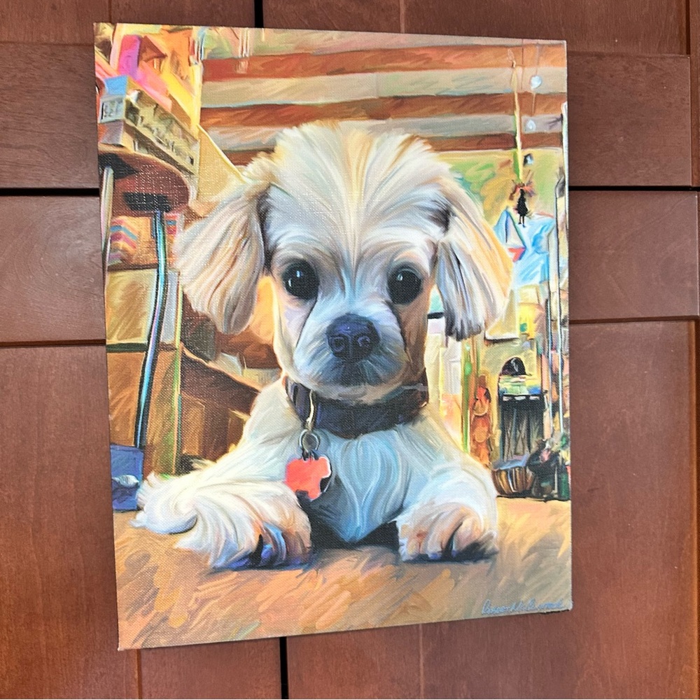Wrapped canvas print Mazel Dog. Mutts collection print picture